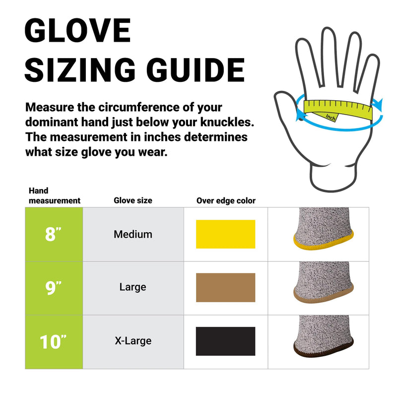 Armor Guys Cut Resistant Work Gloves Kyorene Pro Graphene 00-840 - ANSI Cut Level A4, Touchscreen Compatible, Large, 3 pairs 3 Pairs (Large)