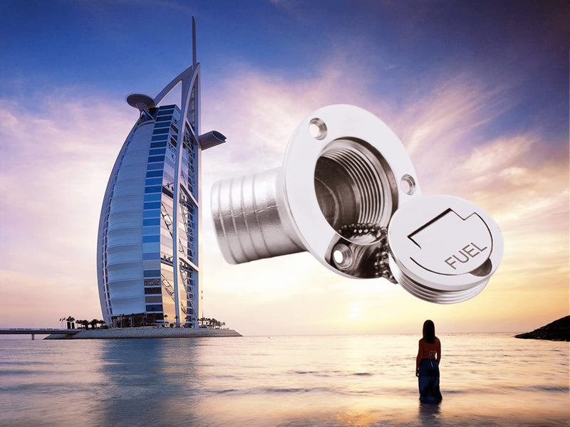 45 Degree Angle Marine Deck Filler Fill ，Stainless steel 316 Keyless Cap boat Hardware accessories Socket yacht W/ Rubber Gasket Fit for 1.5" /2” Diameter hose (Option: Water, 2" /50mm) Option: Water