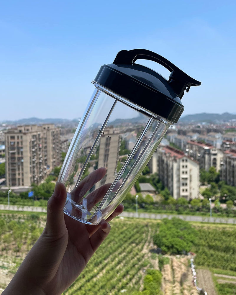 Blender Cups 24oz Cups with Flip-Top To-Go-Lids Fit for NutriBullet Blender 600W Pro 900W NutriBullet Replacement Parts