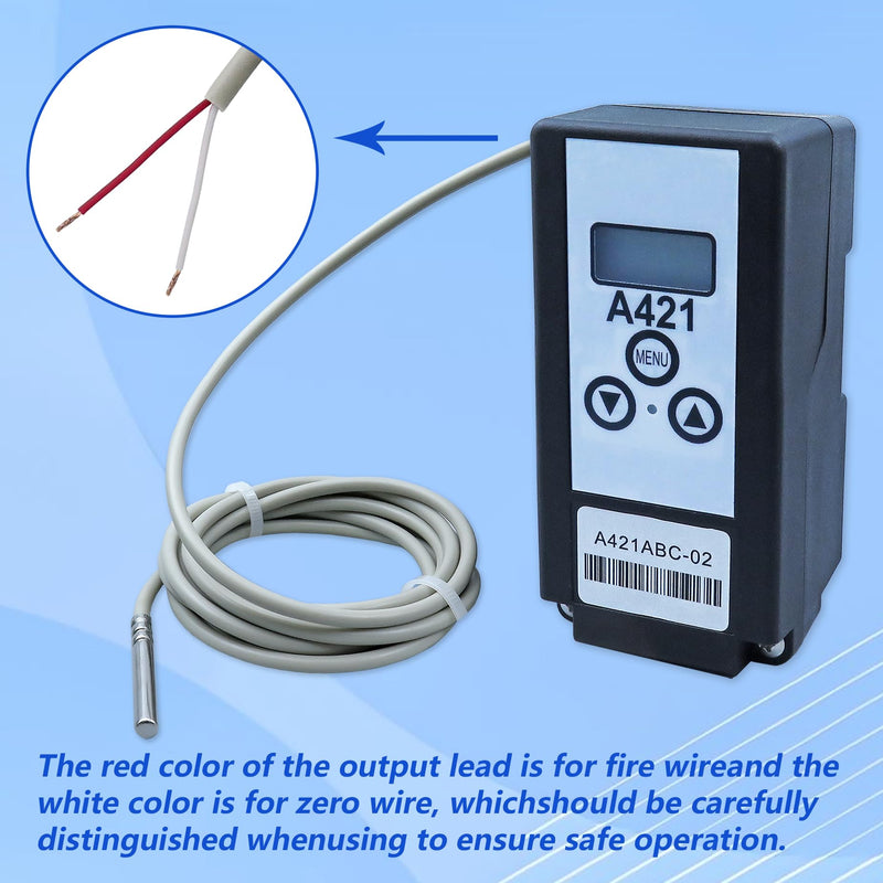 A99BB-200C Temperature Sensor Temperature Probe, -40 to 212 Degree F Temperature Range,Electronic Temperature Controller Extension Cable