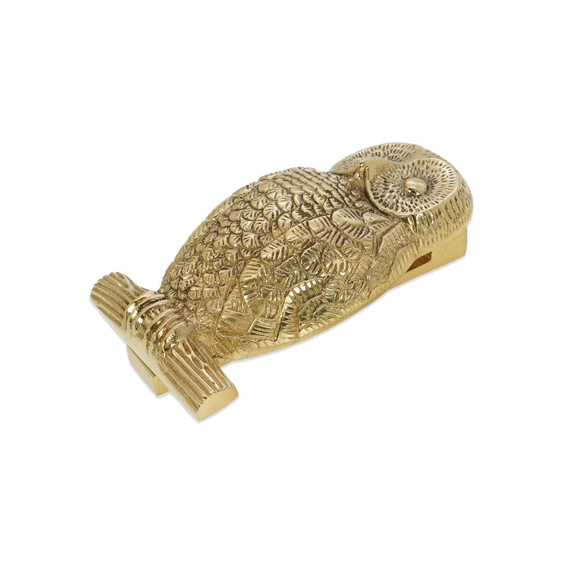 Infinity Decor Solid Brass Owl Shaped Door Knocker in Polished Brass Finish – Premium Quality Hand Door Knocker for Entrance Front Door Furniture