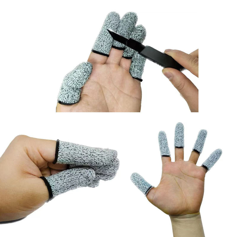 14pcs Finger Cover Protector Anti-Cut Fingertip Finger Cover Anti-Cut Finger Bed Protector Reusable Finger Cover Thumb Finger Protector Bed Suitable for Work, Sculpture cut finger cots (pack of 14)