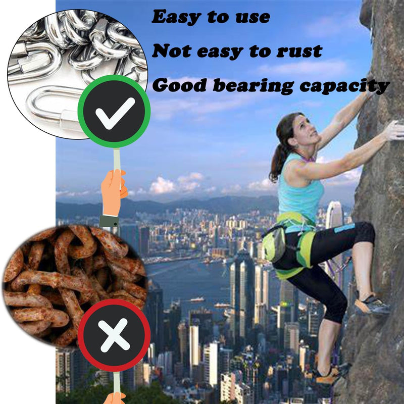 20Pcs 1/8Inch Quick Link 304 Stainless Steel,M3.5 Chain Link Oval Threaded,D Shape Repair Chain,174 Lbs Capacity,Large Dog Chain,Camping Equipment (M3.5) (m3.5) m3.5