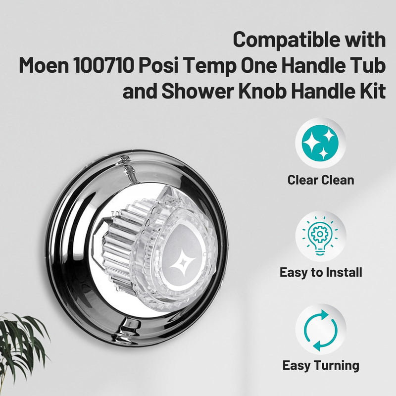 Shower Knob for Moen, Compatible Moen 100710 Posi-Temp One-Handle Tub and Shower Replacement Knob Handle Kit For Moen 100710