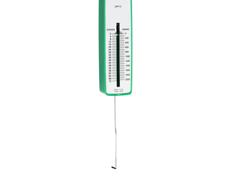 Jonard GPP-72 Polystyrene Push Pull Precision Force Gauge, 0-72oz, 0-2025 Graduation, +/- 1 Accuracy