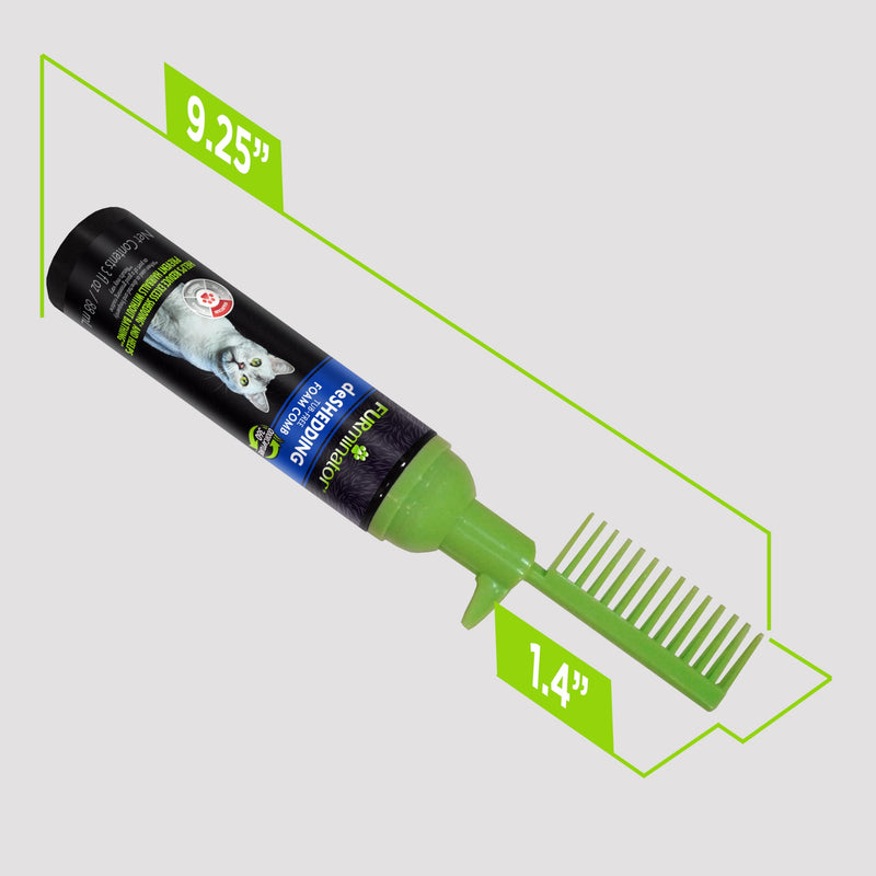 FURminator Tub-Free Deshedding Foam Comb, 3 Ounces, Grooming Comb for Cats Helps Freshen Coat and Reduce Odors with No Rinsing - PawsPlanet Australia