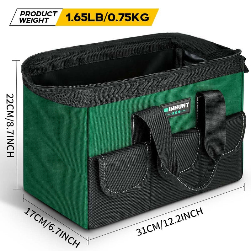 Tool Bag, Green, 31 cm/12 Inches, Made of 1680D Polyester, Ideal for DIY and Craftsmen (12 Inches) 12 inch