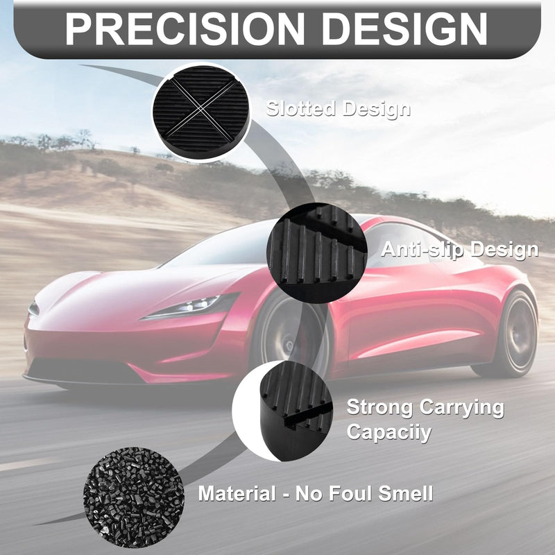 Universal Floor Jack Rubber Pad, Cross Beam Jack Adapter, Pinch Weld Side Frame Protector, 1 Pack