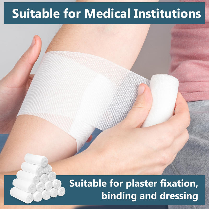 32 Pack Gauze Rolls, 4 in x 4.1 Yards, Premium Gauze Wrap Roll for Wounds, Bandage Wrap Rolled Gauze, Mummy Wraps, Individually Wrapped C-32p