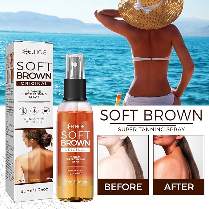 Self Spray Tanning, Natural Tanning Oil Spray Mousse - Graduated Self Tanning Spray, Quick Dry Body Face Self Tanner Lotion Spray, Tan Moisturizer, 30ml - NewNest Australia