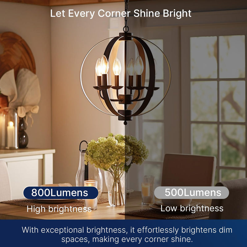 FLSNT 100W Equivalent LED Candelabra Bulbs, 800LM Dimmable LED Chandelier Light Bulbs, 2700K Soft White, E26 Base, 12 Pack UL,CA65 Listed. 100w Soft White 12 Count (Pack of 1)
