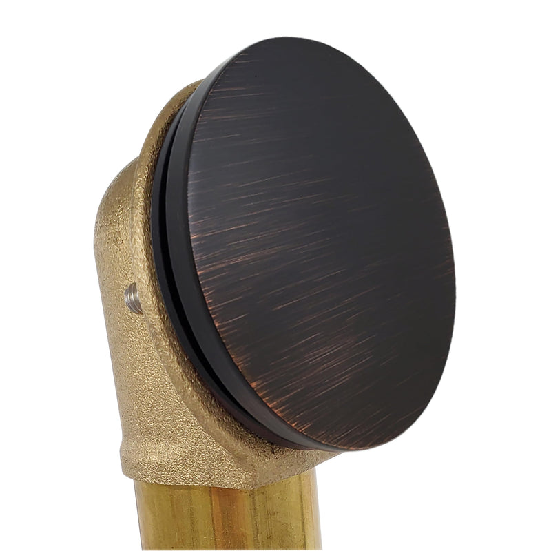 Westbrass D325H-12A European Tip Toe Bath Waste Drain Kit with Illusionary Faceplate, 14" Make-Up, 17 Ga., Antique Bronze