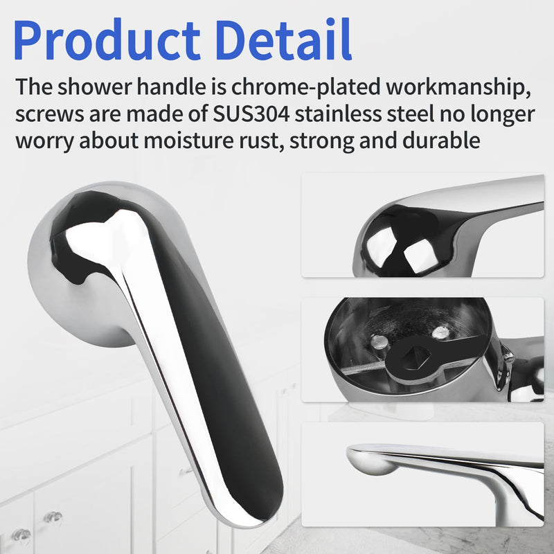 H79 Single Metal Lever Handle Compatible with Delta 1300/1400 Series Handle Kit, Faucet Handle fit for Delta Tub - Chrome Bathroom Accessories