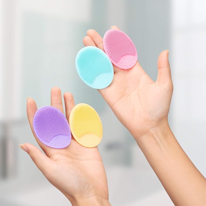 JEXCULL Face Clubber 4 Pack Soft Silicone Facial Cleansing Brush Face Creator Blackhead Acne Pore Pad Cradle Cap Face Mash Brush Deep Cleaning Skin Care - NewNest Australia