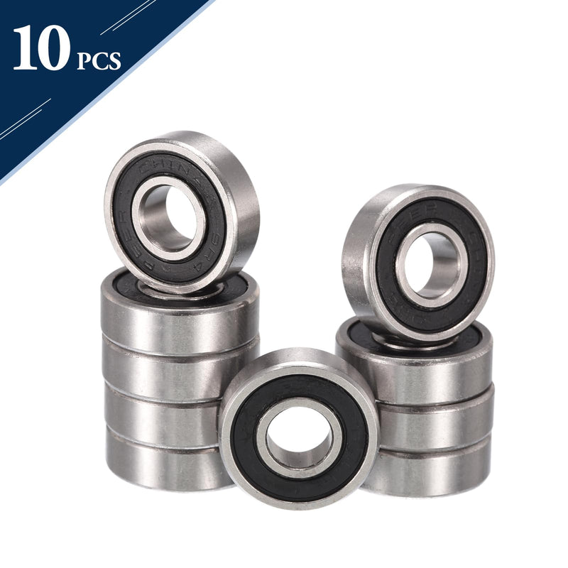 R4-2RS Deep Groove Ball Bearings, ID 1/4" x OD 5/8" x Width 9/32" Double Rubber Sealed Ball Bearing Pre-Lubricated Chrome Steel Z2 Lever 10pcs 10 R4-2RS 1/4"x5/8"x9/32"