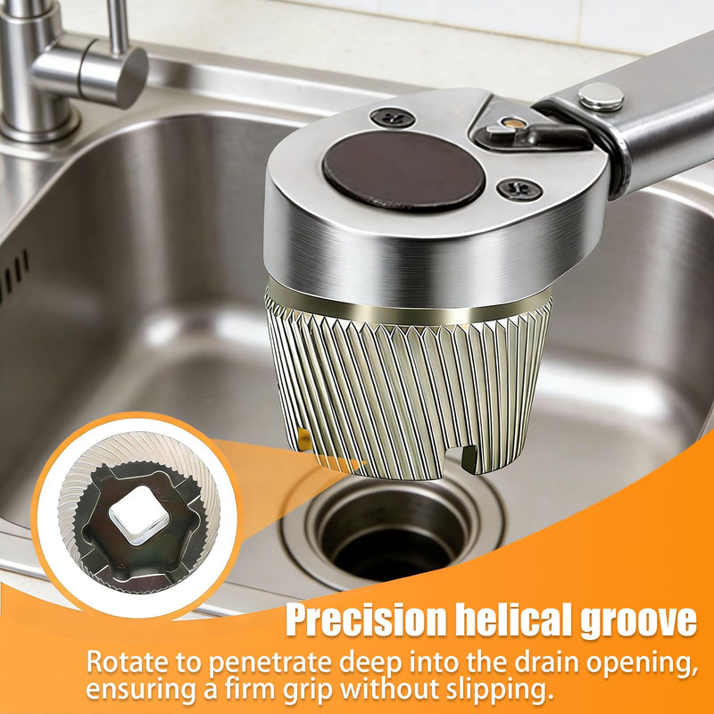 1.5"+1.75"Tub Drain Removal Tool, Bathtub Drain Extractor for The Old, Broken, Stubborn, Rusted Drain Tub Bathtub Stopper, Strong Grab Plumbing Tools 1.5inch+1.75 inch