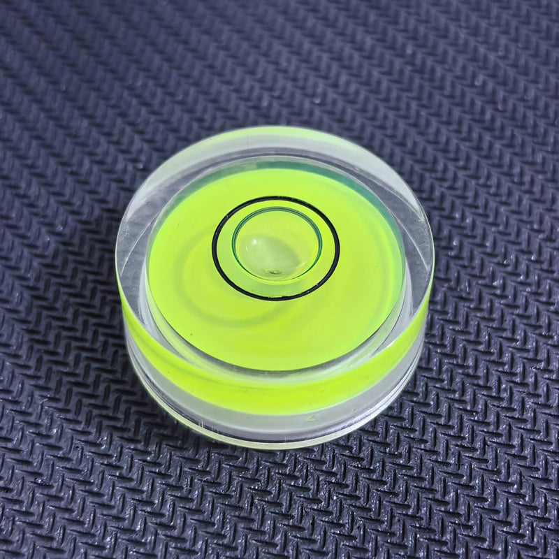 4Pcs Small Circular Bubble Levels with Double Sided Adhesive Bottom Mini Little Stick-on Bubble Spirit Level Measuring Layout Tools Levels (25x10mm) 25x10mm