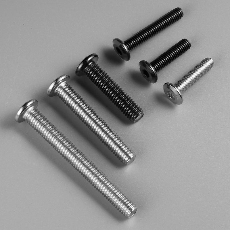 1/4-20 Bolt, 20Pcs 1/4-20 x 3/4" Flat Head Hex Socket Cap Screws, 304 Stainless Steel 18-8 Furniture Bolts, Full Thread (with Hex Spanner) 1/4x3/4 Silver 20