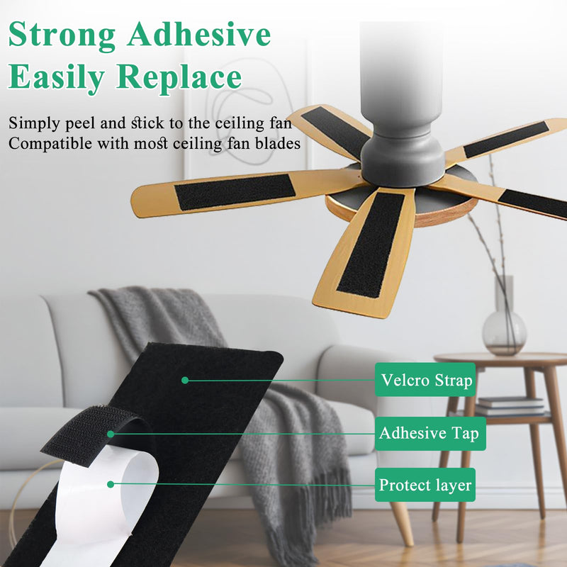 40 Pack Ceiling Fan Filters for Blades, Activated Carbon Fan Filter Pads Rectangle 40 Count