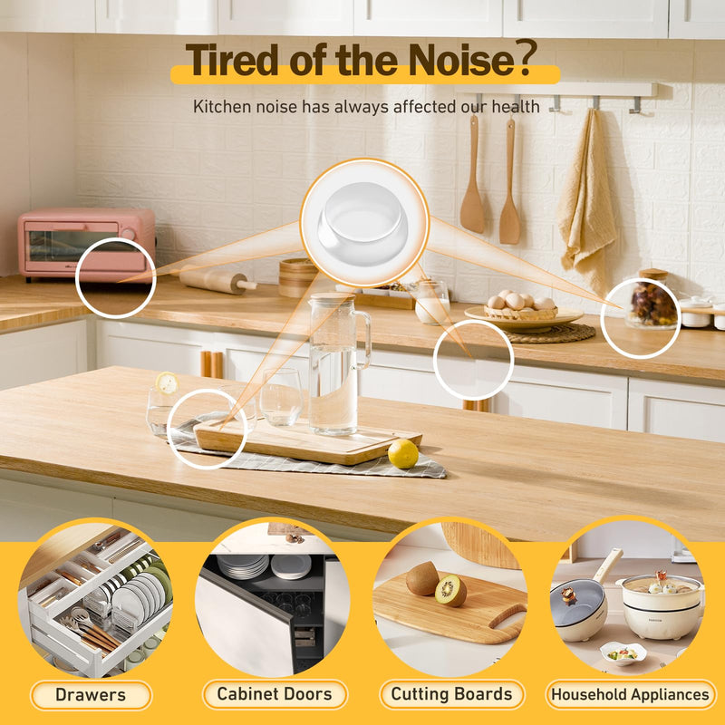 Silicone 160 Pcs Cabinet Door Bumpers Round, 1/2" Diameter Self Adhesive Clear Cupboard Door Drawer Bumpers for Kitchen Cabinets Cutting Boards Picture Frames 160-clear