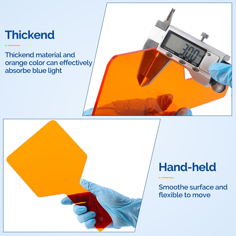JMU 2 Pcs Dental Shield Plate, Handheld Dental Shade Board, Dental Light Curing Shield Eye Protective Plate