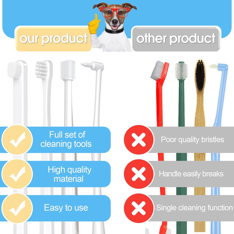 6% nHA Pet Dual-Enzymatic Toothpaste + Small Dog Toothbrush Kit,Puppy Tooth Brushing Kit