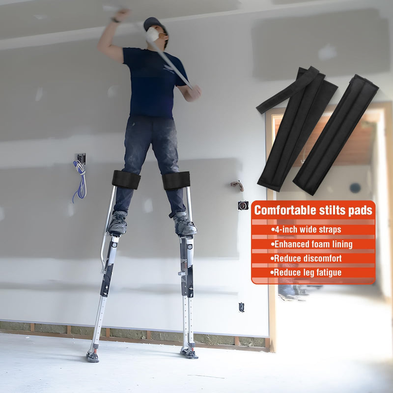 Drywall Stilt Straps, Comfortable for All Day Wear, Heavy Duty and Stability, Work with Various Brands of Stilts, 1 Pair