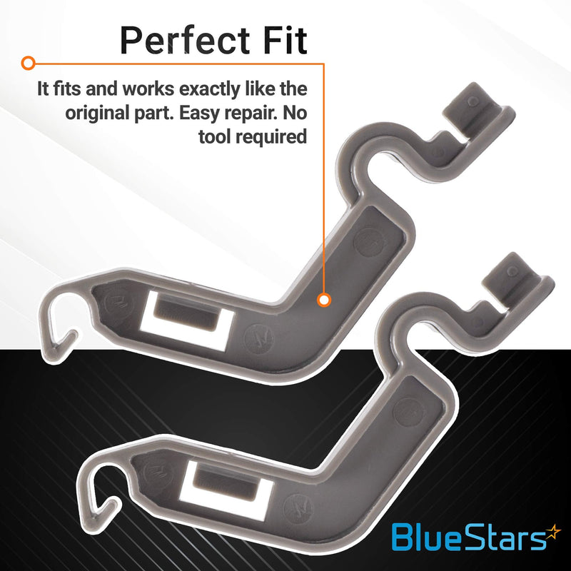 Ultra Durable W10082853 Dishwasher Tine Pivot Clip Replacement Part by BlueStars- Exact Fit for Whirlpool Kenmore Kitchenaid Dishwashers - Replaces WPW10082853 PS11748190 PS1734891 1446946 - PACK OF 2 2-Pack