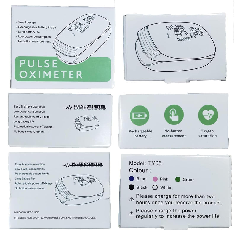 Fingertip Pulse Oximeter, Rechargeable Pulse Oximeter, High Definition Oxygen Monitor Fingertip, Fast and Accurate Oxymeter Includes Bag Lanyard (Purple)