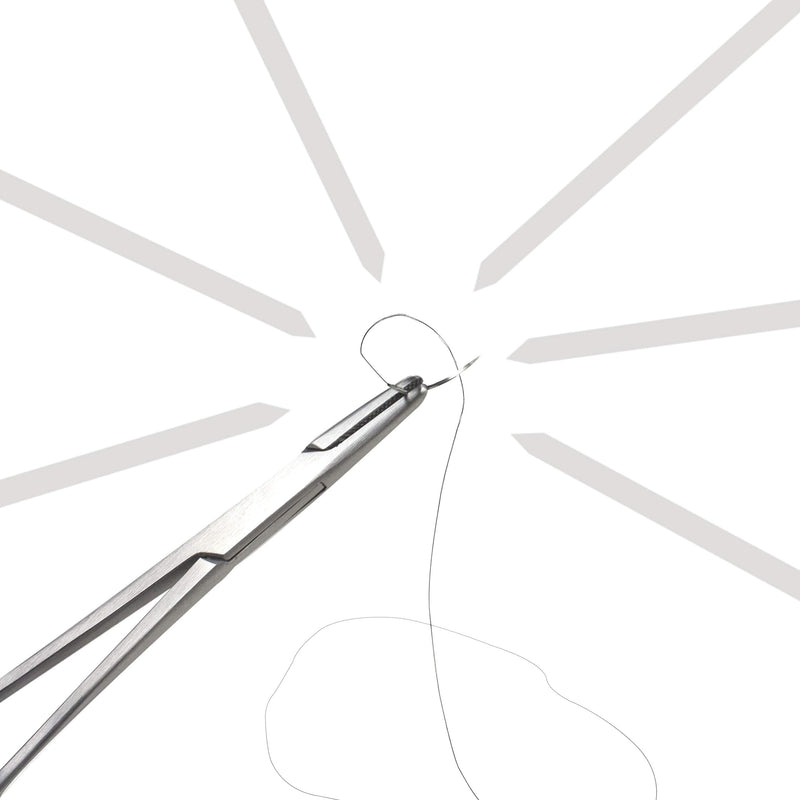 Vision Scientific VSN4002 75cm Silk Suture Thread W Curved Needle 24 PK | Exceptionally Smooth Surface | Superior Tensile Strength |Excellent Knot Security W Manual(Educational & Training Use Only)