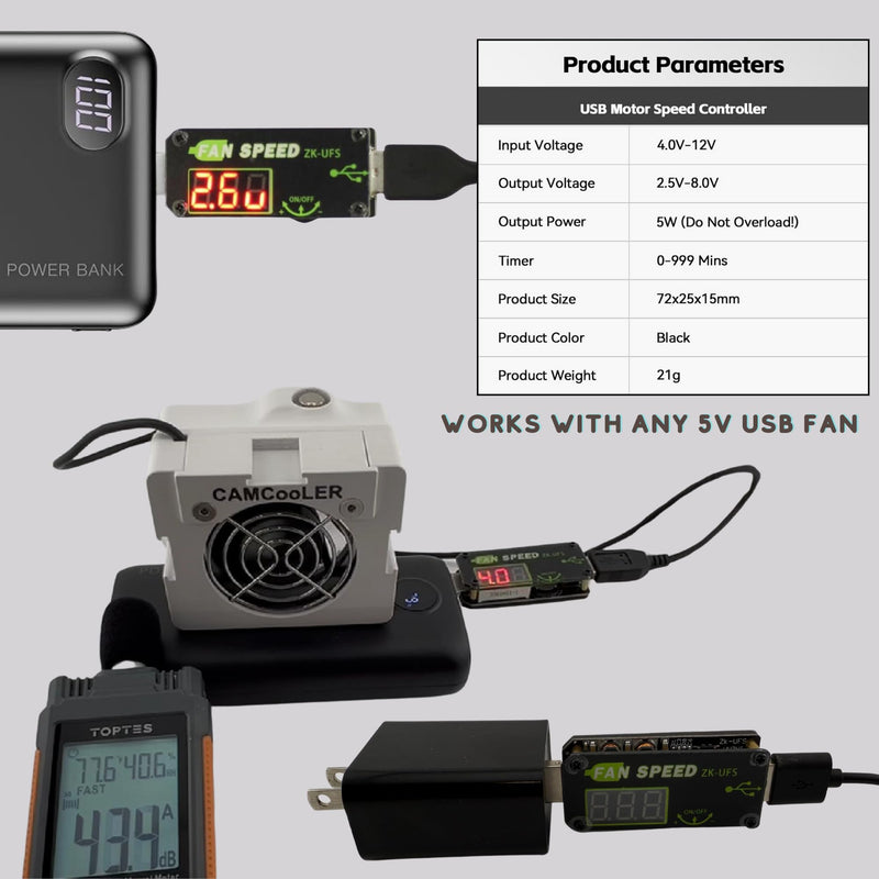 USB Cooling Fan Governor (zk-ufs) 5W Timer LED Dimming Module 5V 5W Voltage Adjustable Speed Controller