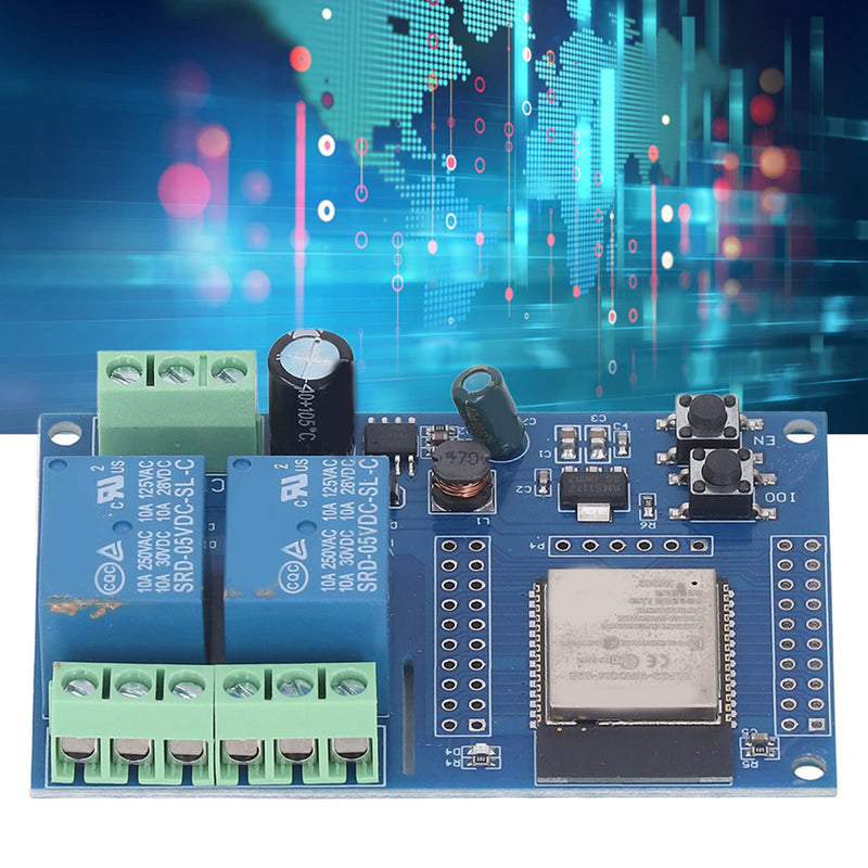 ESP Relay, 2 Channel 5V Relay Module, 4M Byte Flash Large Capacity Programmable Relay Board for Secondary Development Learning