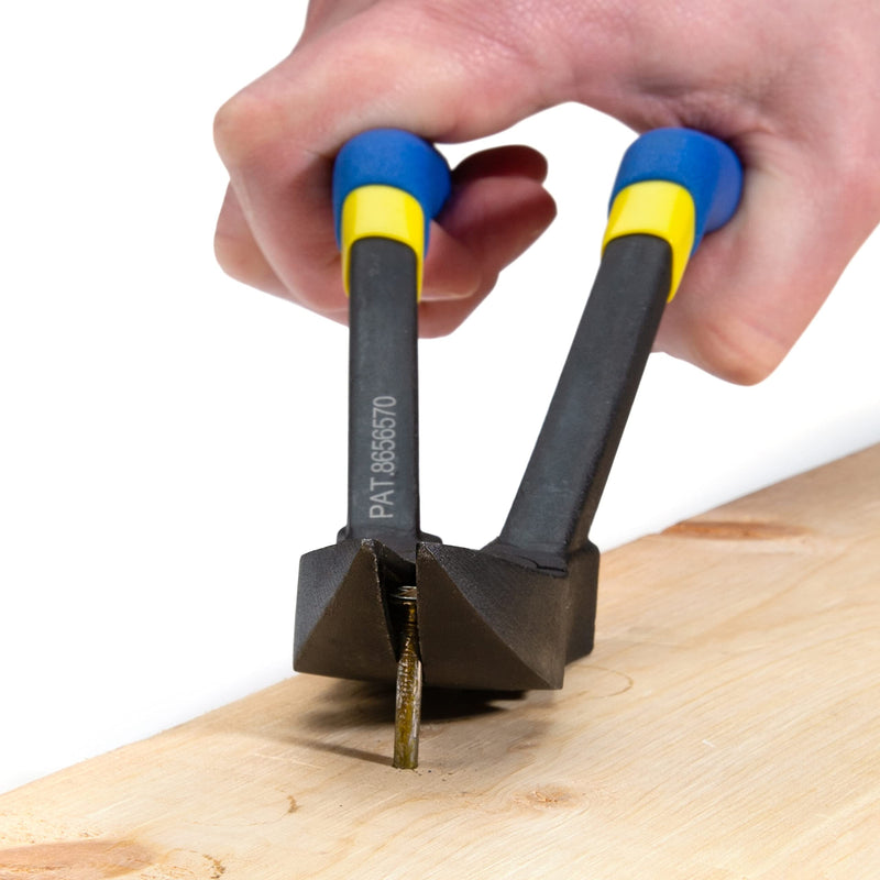 Estwing 8.5-Inch Heavy Duty Nail Hunter Brad, Nail and Staple Remover (42584) Blue; Yellow