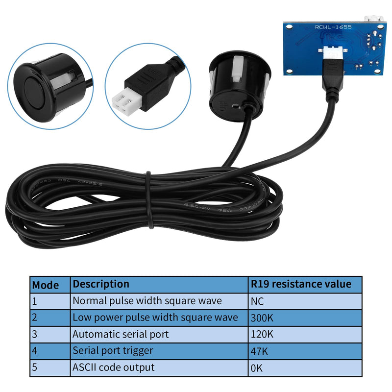 2 Pcs Ultrasonic Distance Sensor for Arduino High Precision Waterproof Low Power Consumption Integrated Ultrasonic Sensor Module for Distance Measurement Obstacle Avoidance Industrial Control HC-SR04T