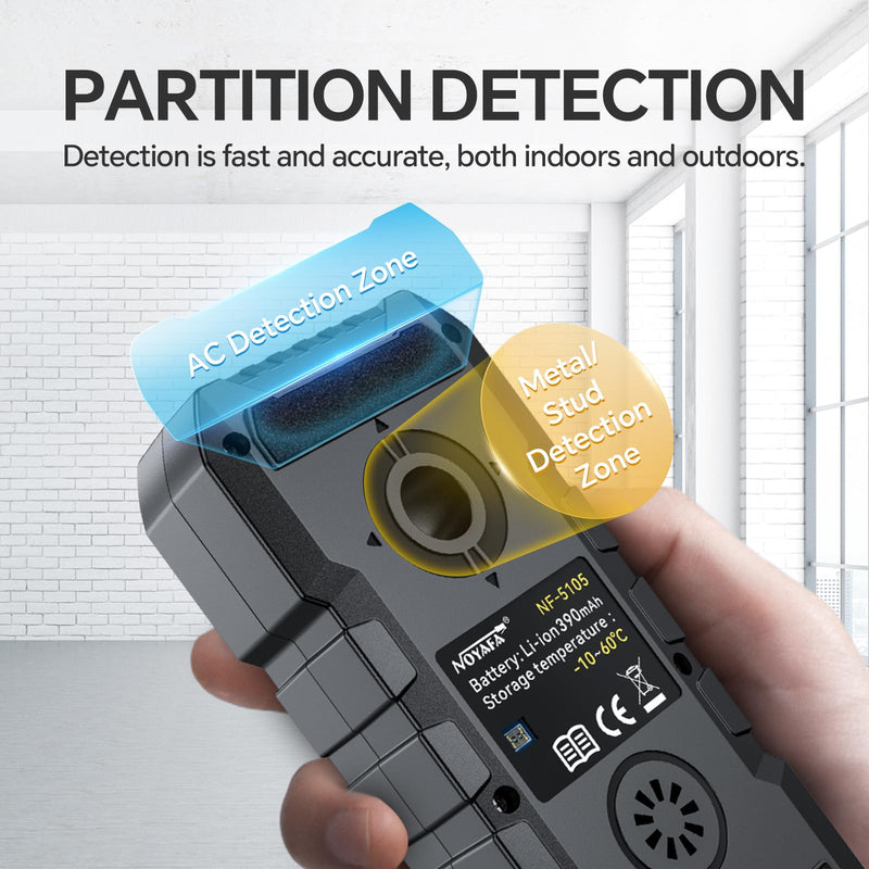 Stud Finder, Rechargeable Stud Finder Wall Scanner with Upgraded Intelligent Chip for Wood Metal Studs AC Wires Joists Pipes, Stud Detector Support HD LCD Display and Voice, Accurate Positioning