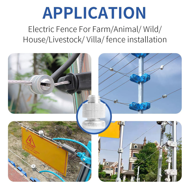 32Pcs Electrical Fence Connector Aluminium Alloy Wire Join Clamp Split Bolt Joint Clamp Wire Connector for Electric Fence Wire