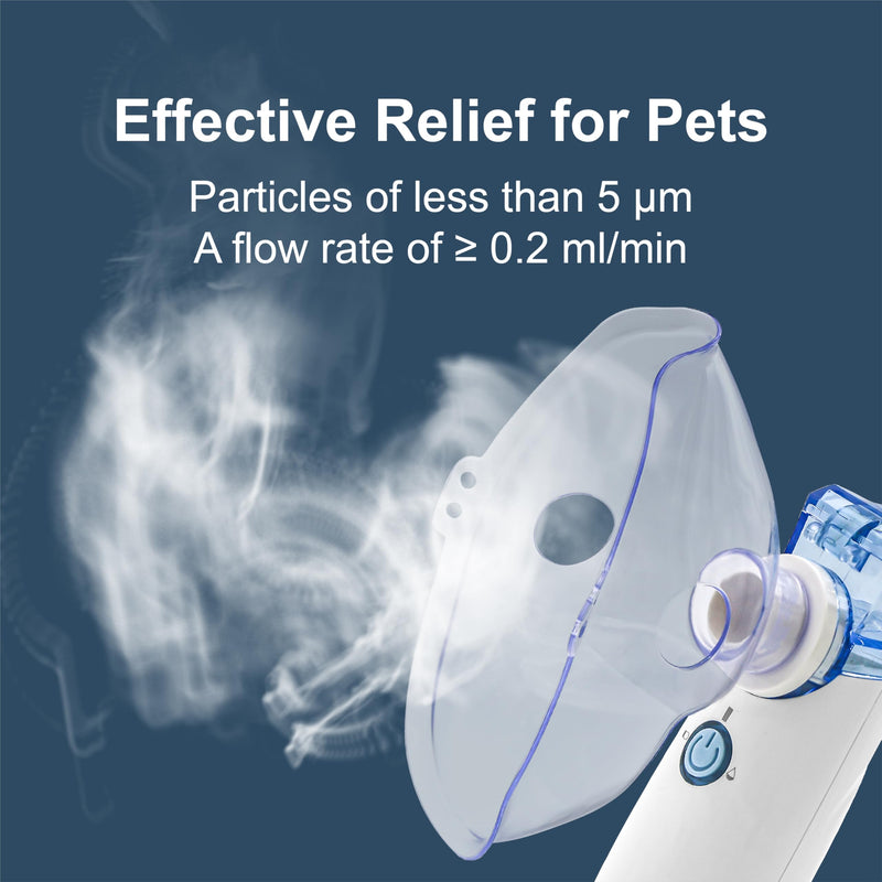 Portabe Cat Nebulizer,Handheld Nebulizer of Cool Mist for Dog Pets, USB Rechargeable Veterinary Nebulizer,Steam Inhaler for Home Office Use for Breathing Problems,Animal Use