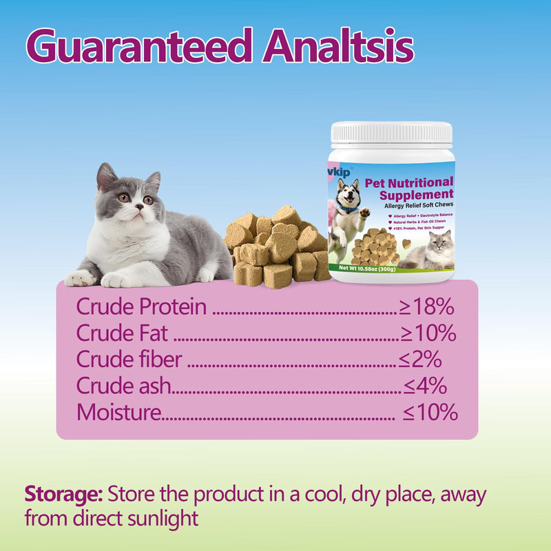 Pet Nutritional Chews for Cats & Dogs - Chicken Flavor with Fish Oil, Omega-3 DHA & EPA, & Essential Vitamins for Daily Wellness Support 2pc