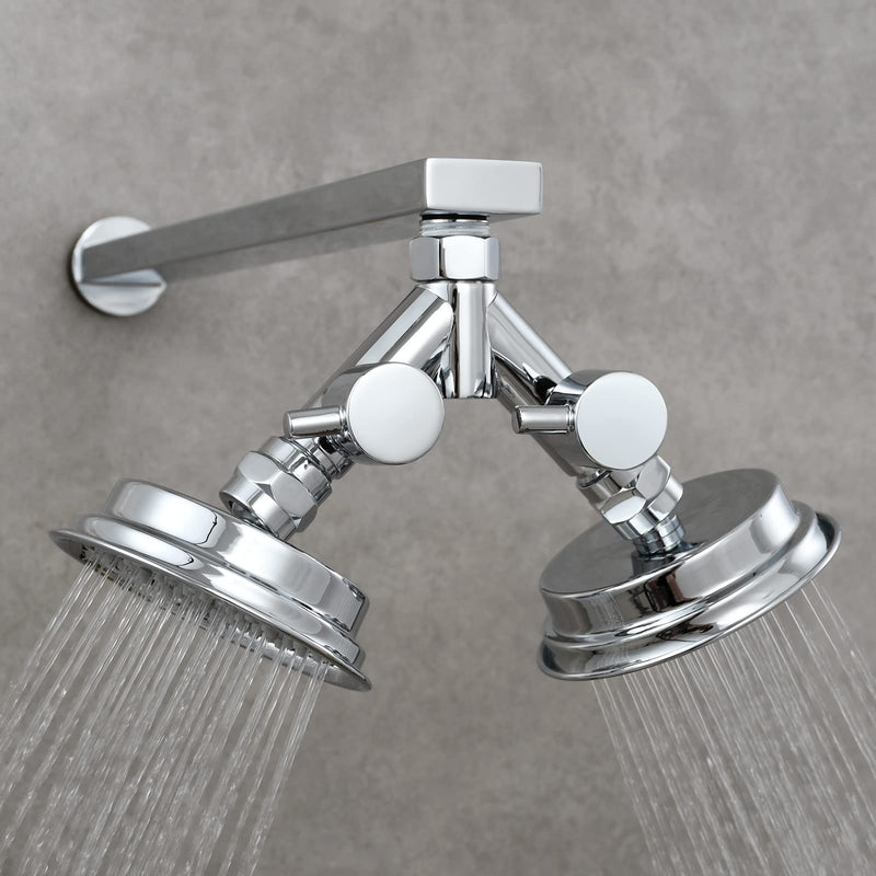 Tecmolog G1/2 Shower Diverter Shut Off Valve Brass Shower Head Splitter 2 Way for Bathroom, Chrome, DSF014A