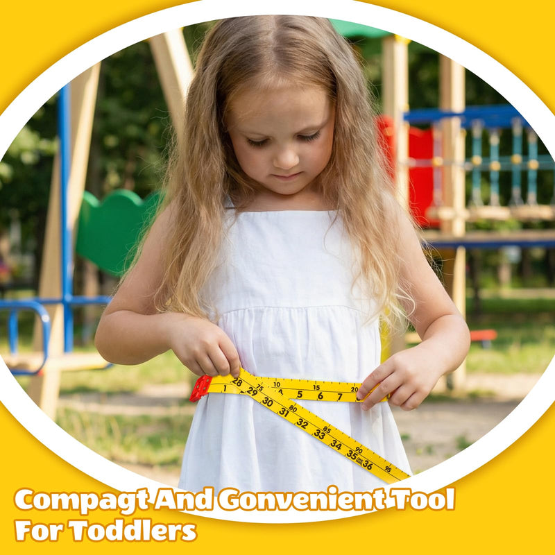 Measuring Tape Retractable Soft Tape Measure 3 Feet./1M Long Dual-Scale for Kids-Retractable Measuring Toy, Early Education Stem，Pretend Play for Toddlers, Height Measurement Counting Tool,Fine Motor