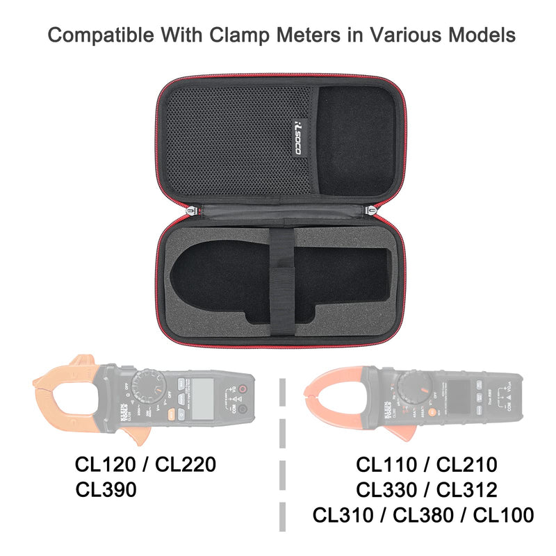 RLSOCO Hard Case for Klein Tools CL390/CL120/CL220/CL110/CL310/CL330/CL380 Digital Clamp Meter CL220/CL390/CL110/CL120/CL310/CL330/CL380