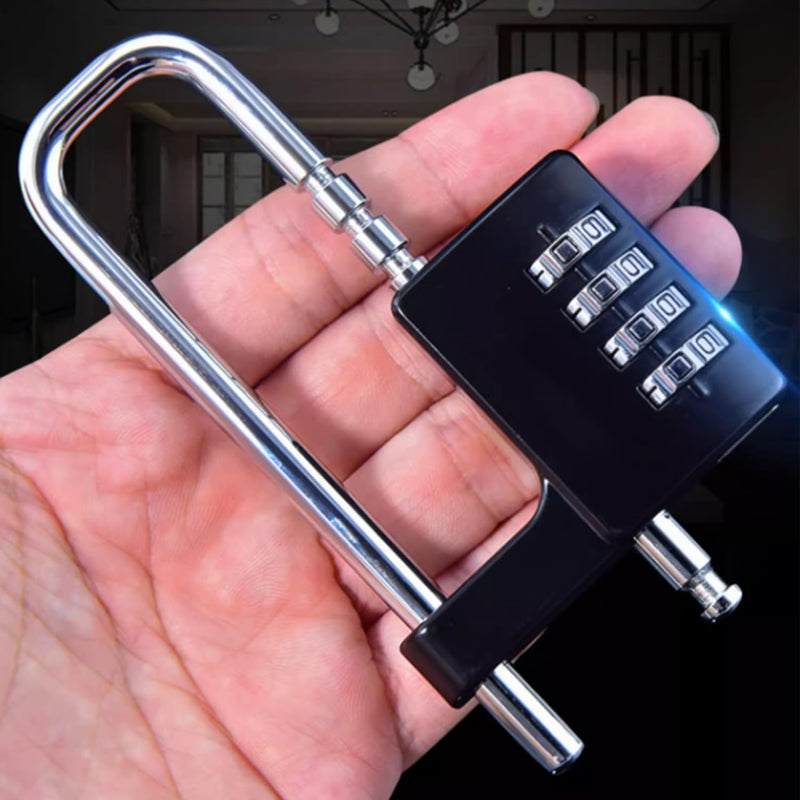 Cabinet Combination Padlock, U Shaped Stainless Steel Gym Locker Lock With Code Long Adjustable Shackle for Outdoor, School, Sports Lockers, Fences (Black-2pcs) Black-2pcs