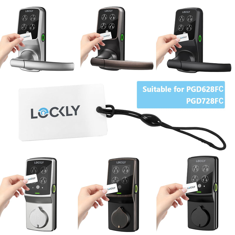 Lockly Smart RFID Cards, Complement Smart Locks PGD728FC & PGD628FC,13.56MHz RFID Key Fob RFID Card Smart Lock, Smart Cards for Keyless Entry Door Lock - 3pcs White