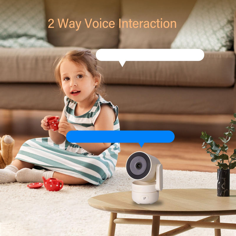 Walfront Security Camera, 360 Degree Rotation Triggering Alarm Smart Home Surveillance Camera 5V, with Smart Area Monitoring and Clear Imaging, for APP Compatible Scope