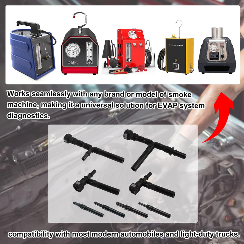 RYANSTAR RACING 96-0190 Universal EVAP Leak Detection Kit for Automotive Smoke Machines, Compatible with All Vehicles for Quick and Easy EVAP System Leak Testing