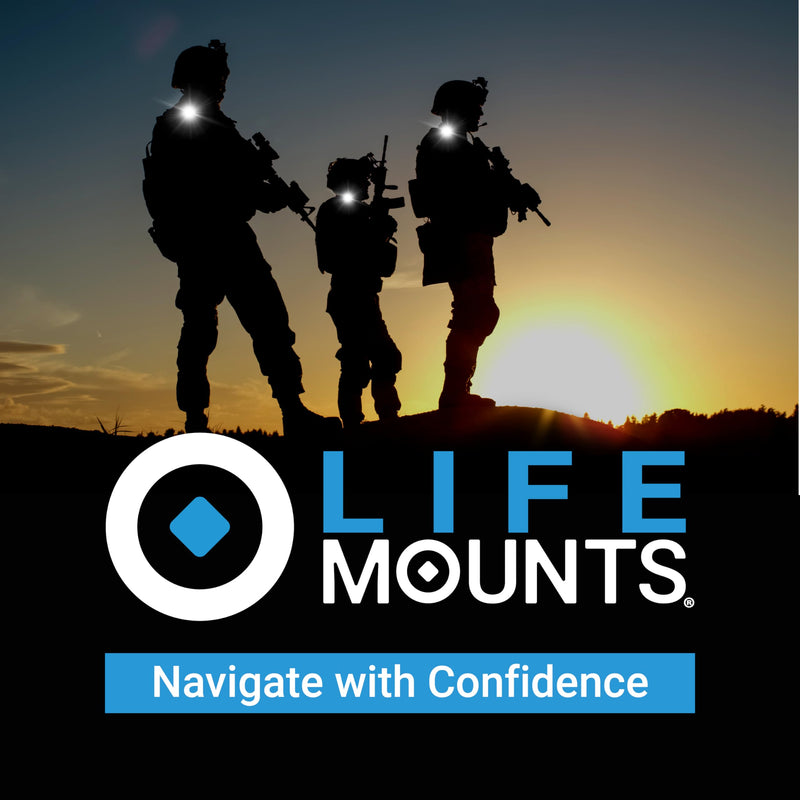 Life Mounts LED Tactical Helmet NVG Shroud Mounted Light Gray