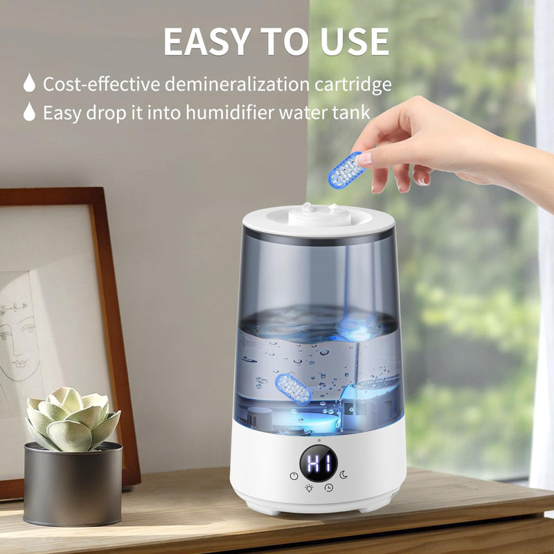 Humidifier Cleaner, Demineralization Cartridge for Most Humidifier 20-Pack Oval Cleaner Blue