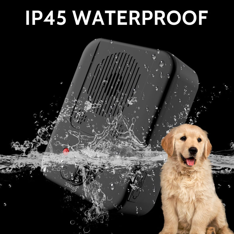 Anti Barking Device, Rechargeable Dog Barking Deterrent Devices for Dogs, Ultrasonic Dog Barking Control Device, Barking Dog Silencer, Bark Box Stop Neighbors Dog from Barking (Black) Black