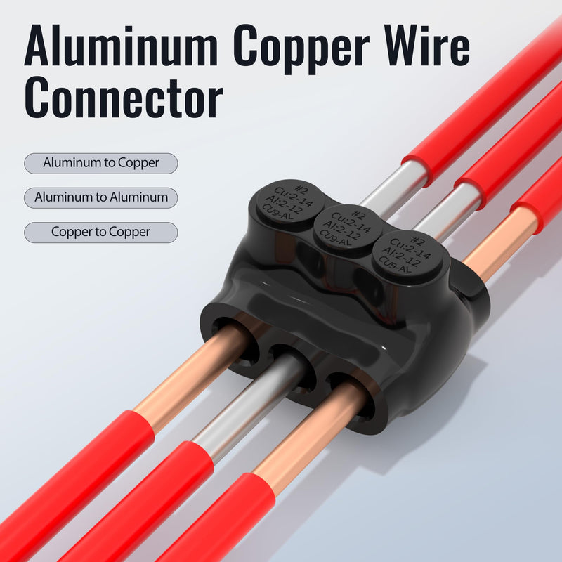 Insulated Multi Tap Connector 3 Port Dual Entry Aluminum Wire Connecto ...