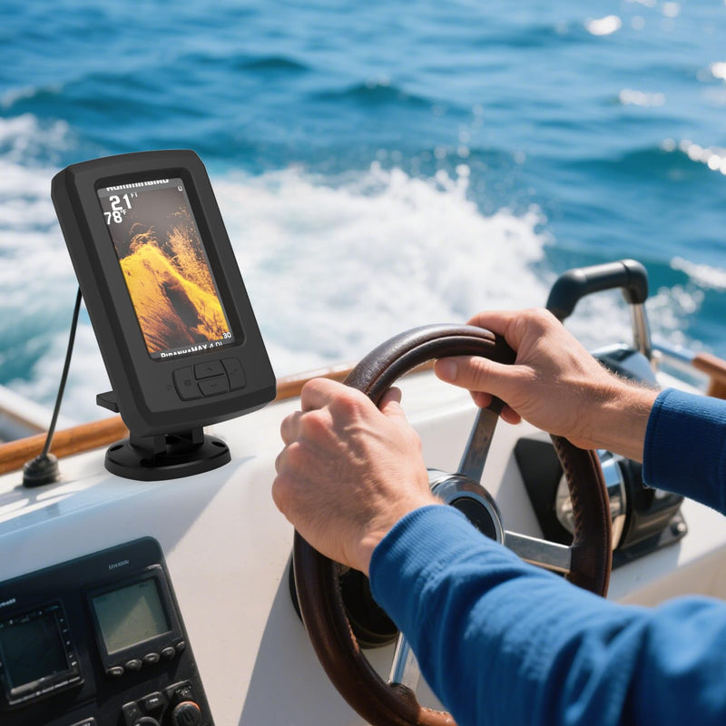 Fish Finder Protective Case Silicone Cover Compatible with Humminbird PiranhaMAX 4 DI and Humminbird PiranhaMAX 4,Marine Electronics Accessory (Black)